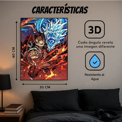 Cuadro Demon Slayer 3D